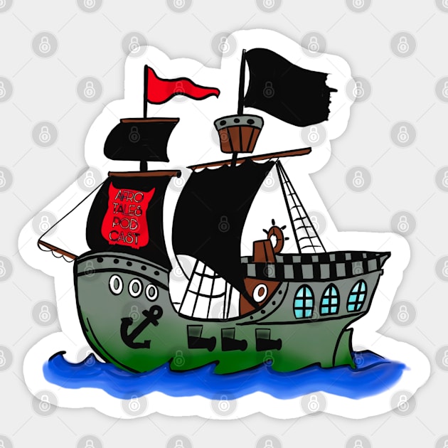 Afro Tales Cast ship Sticker by Afro Tales